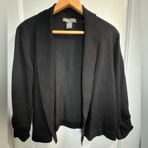 89th & Madison Black Knit Blazer | Open Front | Size M